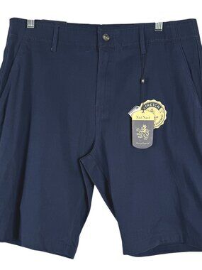 Nat Nast Shorts Mens Size 34 Navy Blue Stretch Classic Straight Fit NWT SS-2282